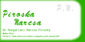 piroska marcsa business card